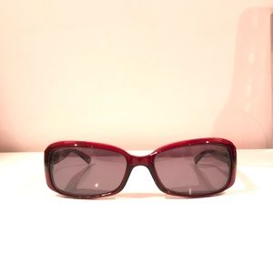 Retro Emporio Armani Sunglasses with red frame
